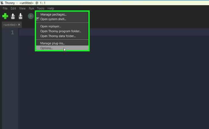 Thonny IDE Options