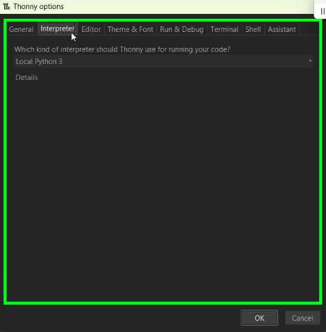 Thonny IDE Interpreter